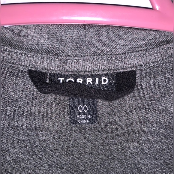 Torrid gray open front cardigan 00 - Picture 3 of 4